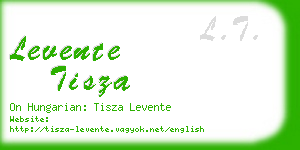 levente tisza business card